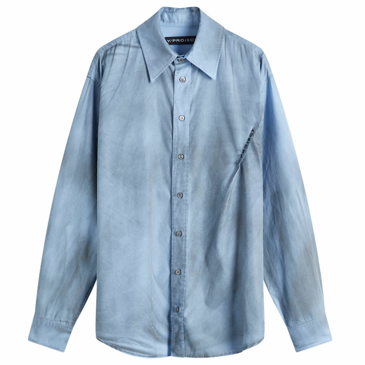 Photo: Y/Project Women's Spray Pinched Logo Shirt in Grey