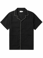 Onia - Camp-Collar Linen-Blend Shirt - Black