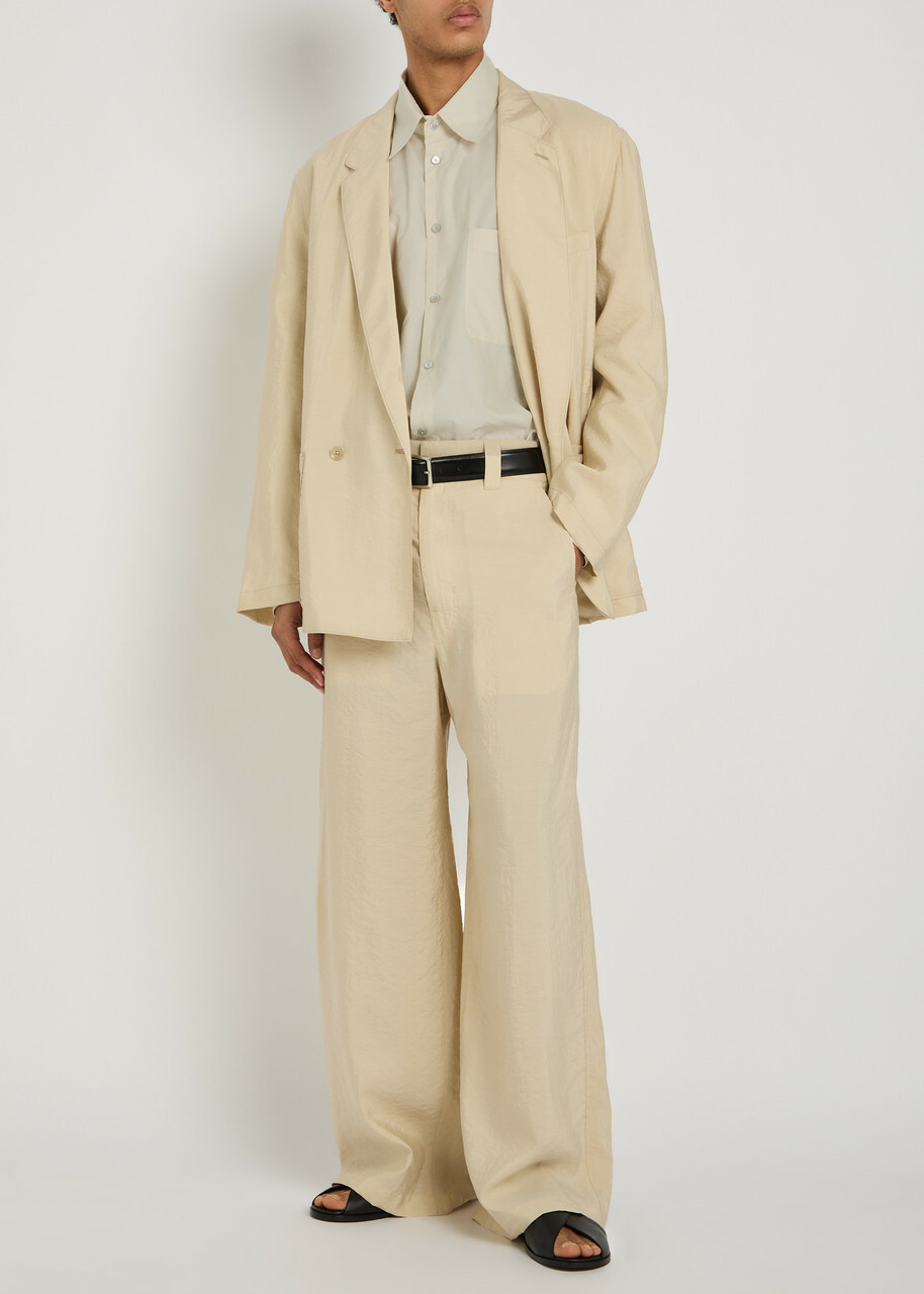 Lemaire Cotton and Silk-blend Shirt Cream