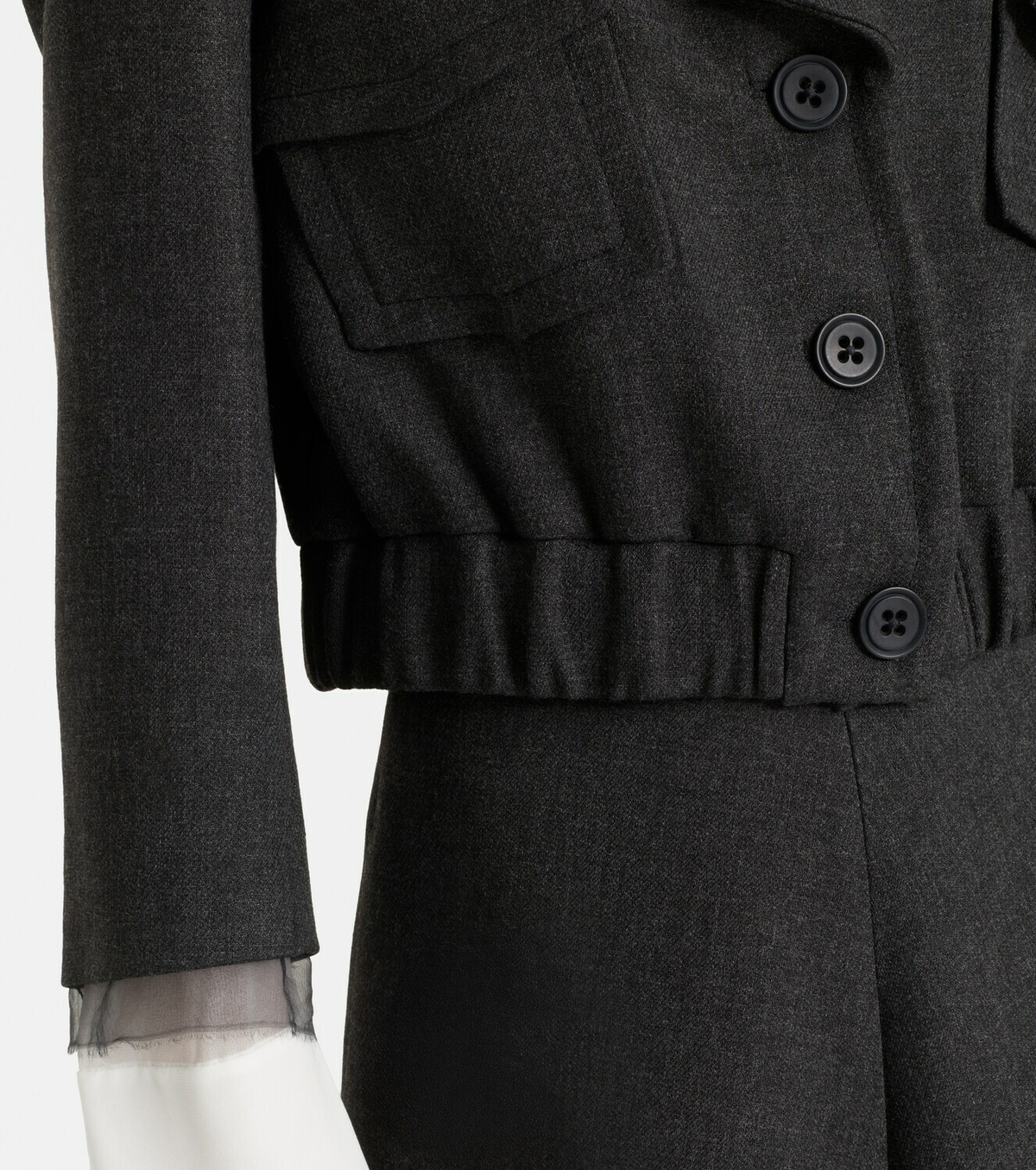 Dorothee Schumacher Layered Coolness organza-trimmed cropped jacket