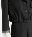 Dorothee Schumacher Layered Coolness organza-trimmed cropped jacket