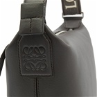 Loewe Men's Cubi Small Crossbody Bag in Dark Grey