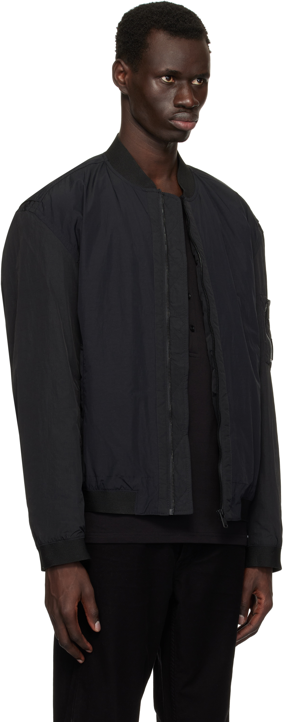 BOSS Black Water-Repellent Bomber Jacket