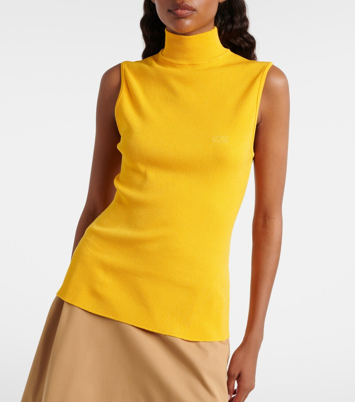 Loewe Double L ribbed-knit top