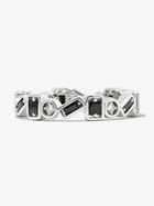 Suzanne Kalan 18kt White Gold Inlay Zigzag Sapphire Eternity Band Ring
