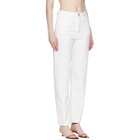 TOTEME White Twisted Seam Full Length Jeans