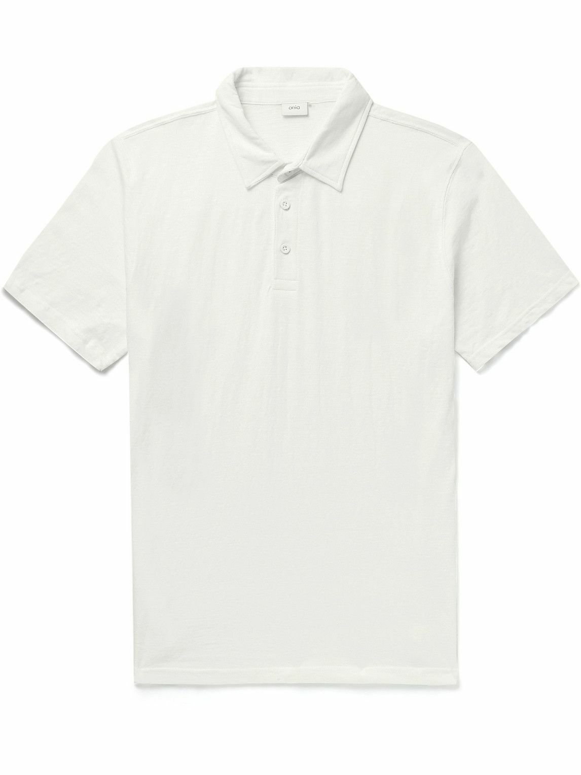 Onia - Slub Cotton-Jersey Polo Shirt - White Onia