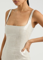 16 Arlington Sior Sequin-embellished Woven Mini Dress Cream