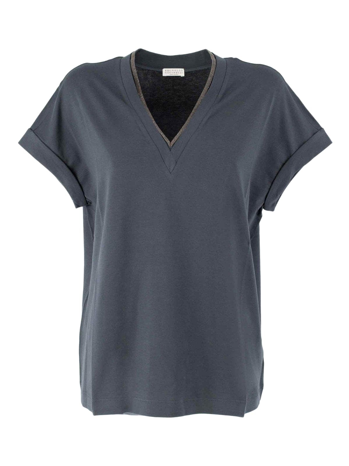 Brunello Cucinelli Precious Neckline T-shirt Brunello Cucinelli