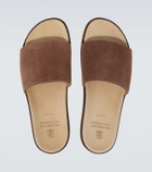 Brunello Cucinelli Suede slides