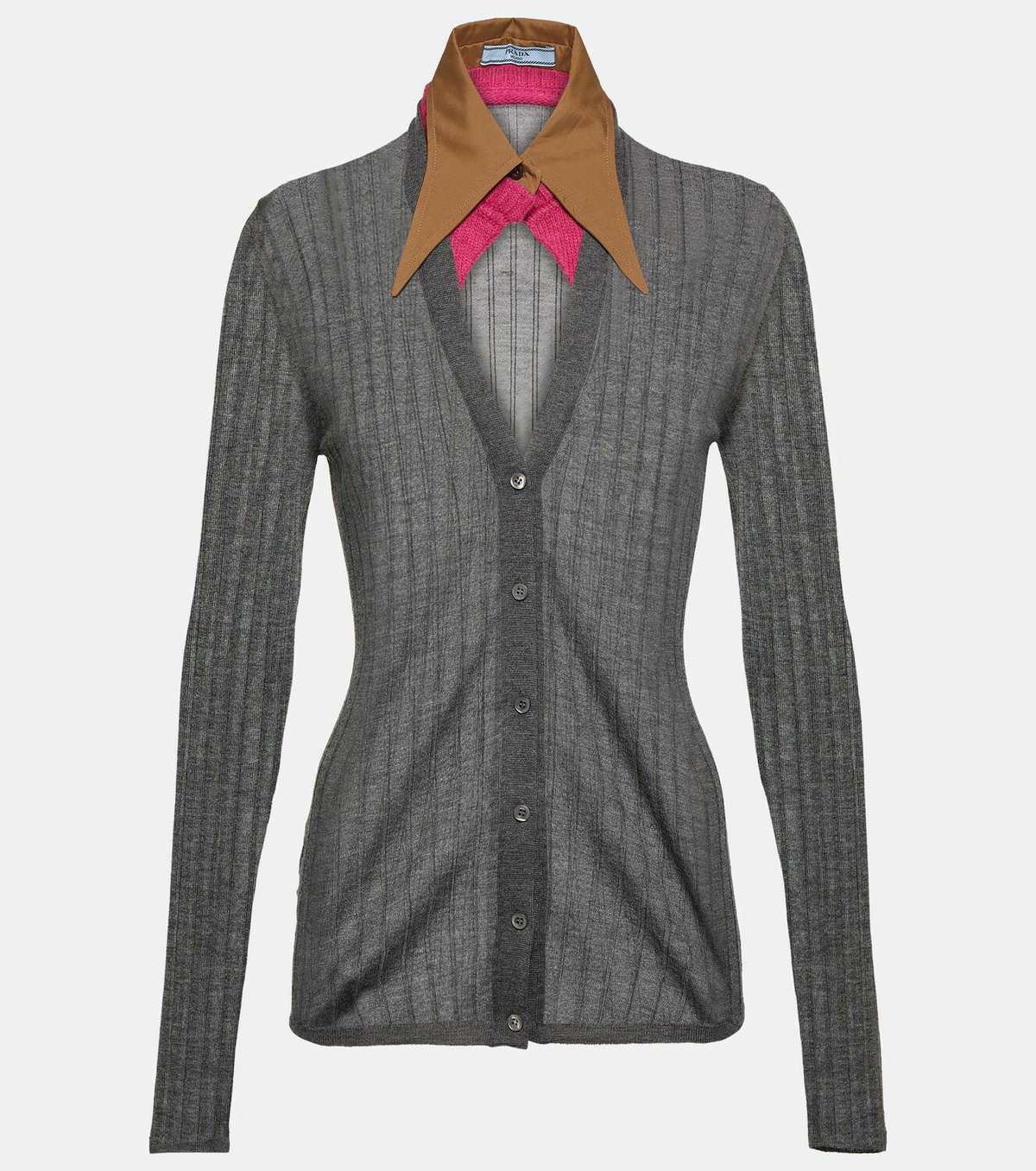 Prada Cashmere, wool, and silk cardigan
