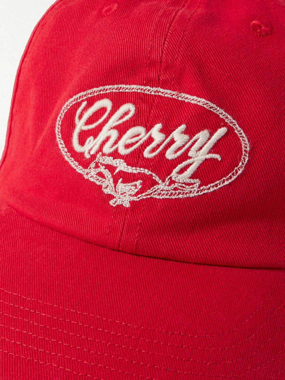 Cherry Los Angeles - Horse Power Logo-Embroidered Cotton-Twill Baseball Cap