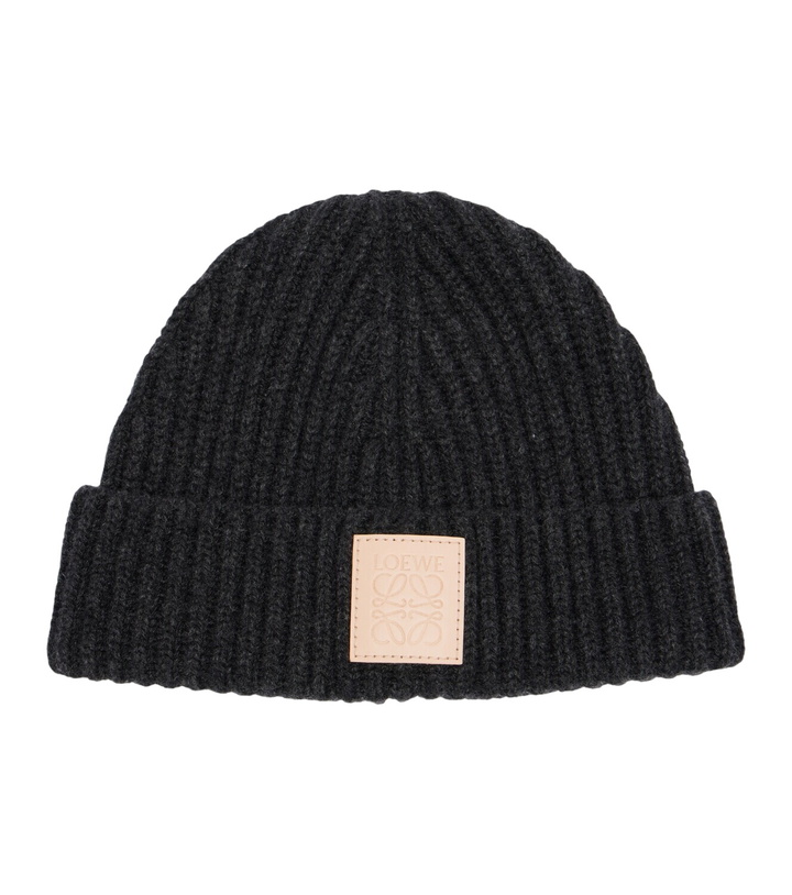 Photo: Loewe Anagram ribbed-knit cashmere beanie