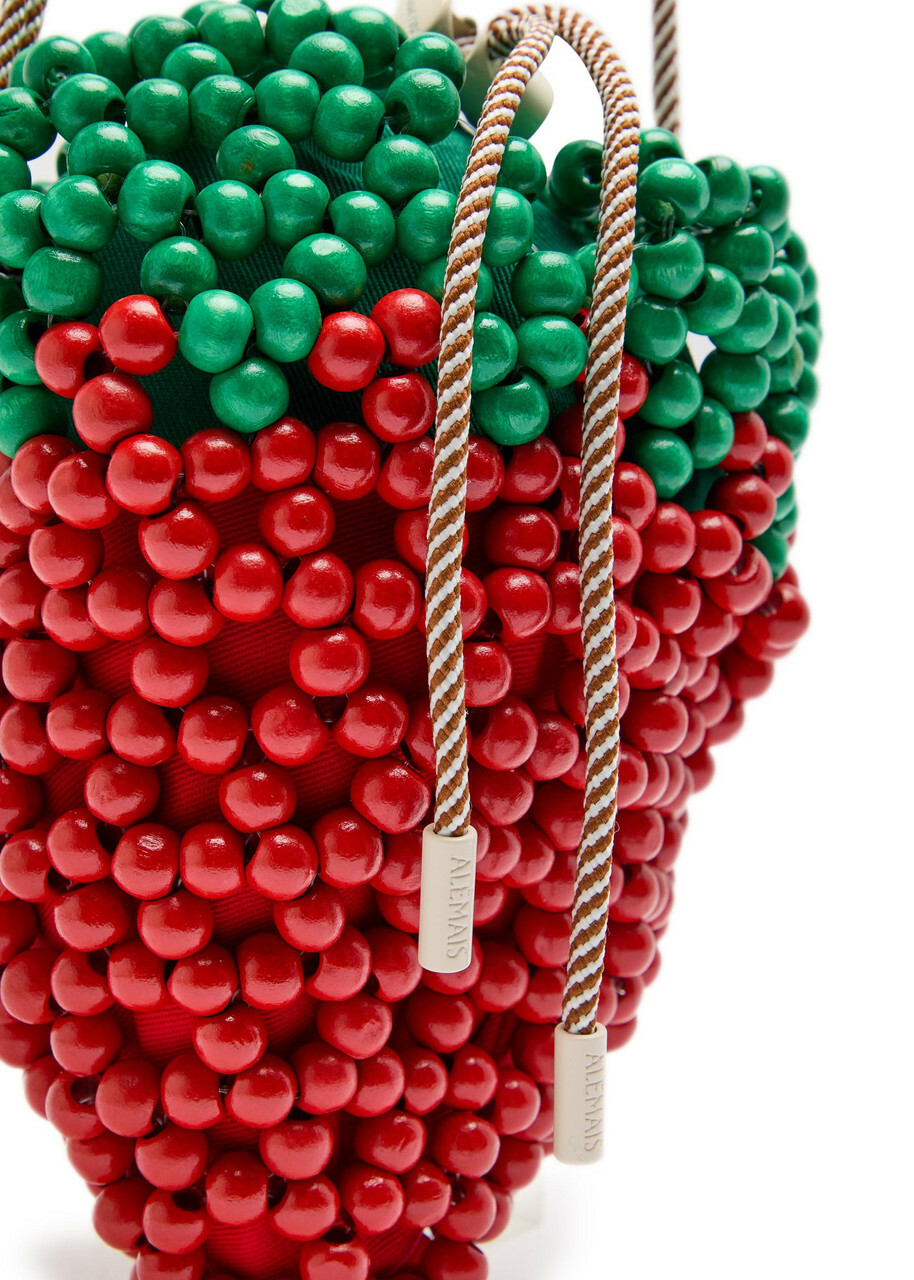 Alemais Strawberry Mini Bead Cross-body bag - Red - One Size