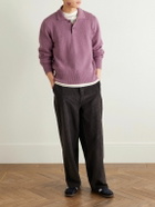 Corridor - Baby Alpaca-Blend Polo Sweater - Purple