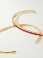 Roxanne Assoulin - Set of Two Gold-Plated Enamel Cuffs