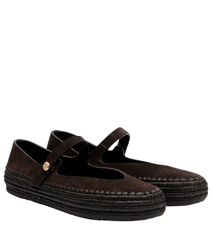 Photo: Loewe Paula's Ibiza Rio suede Mary Jane flats