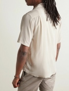 Onia - Vacation Camp-Collar Silk-Crepe Shirt - Gray