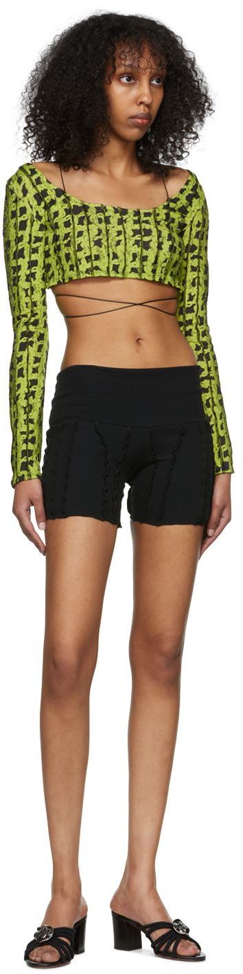 Helenamanzano Black Cotton Shorts