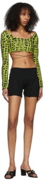 Helenamanzano Black Cotton Shorts