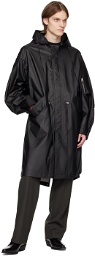 Helmut Lang Black Hooded Coat