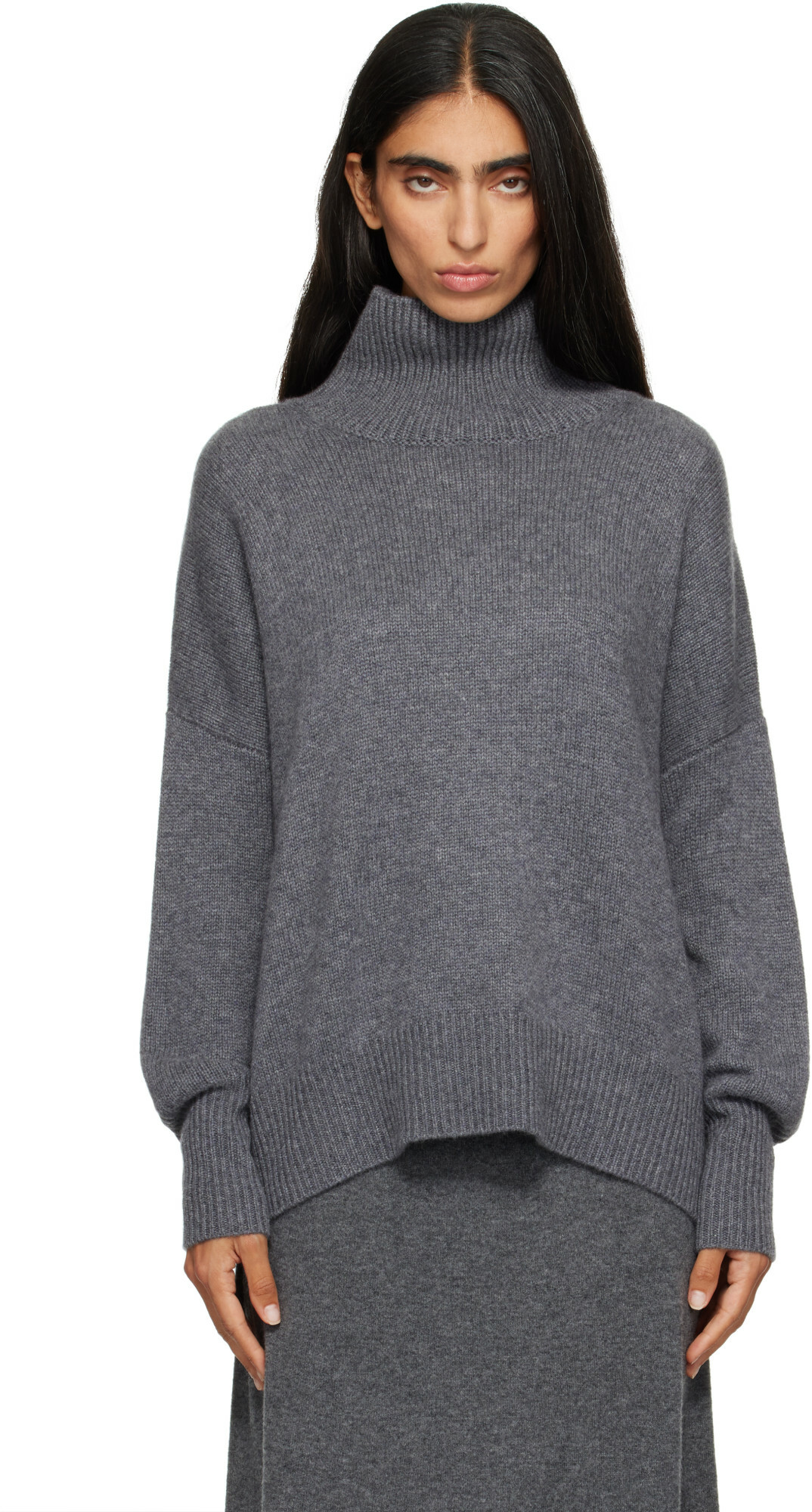 LISA YANG Gray Heidi Turtleneck