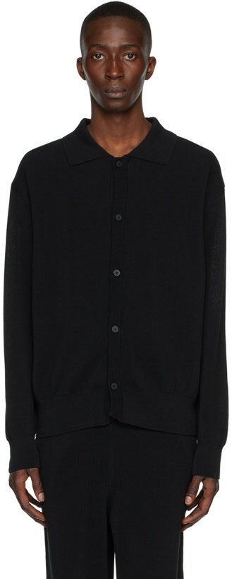 Photo: LE17SEPTEMBRE Black Knit Collar Cardigan