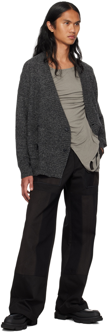 meanswhile Gray Double-Breasted Cardigan