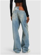 PALM ANGELS Paris Cotton Denim Wide Jeans