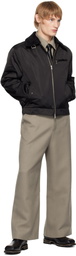 Youth Black Faux-Shearling Collar Jacket