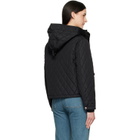 Burberry Black Cropped Quilted Nylon Hooded Jacket