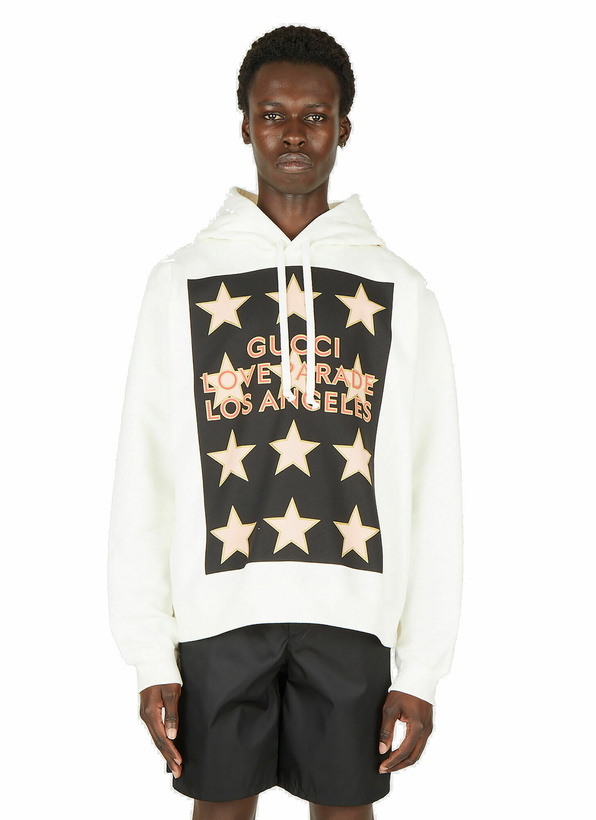 Photo: Love Parade Hooded Sweatshirt in White