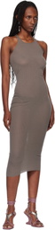 Rick Owens Gray Temple Tank Midi Dress