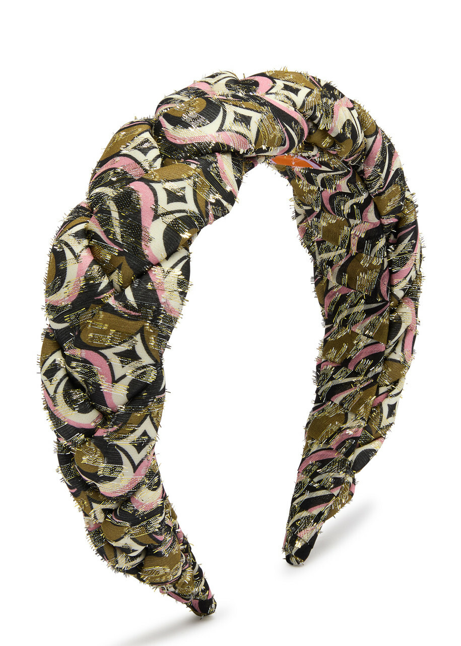 LA Double J Rapunzel Metallic Silk-blend Headband  display picture 1