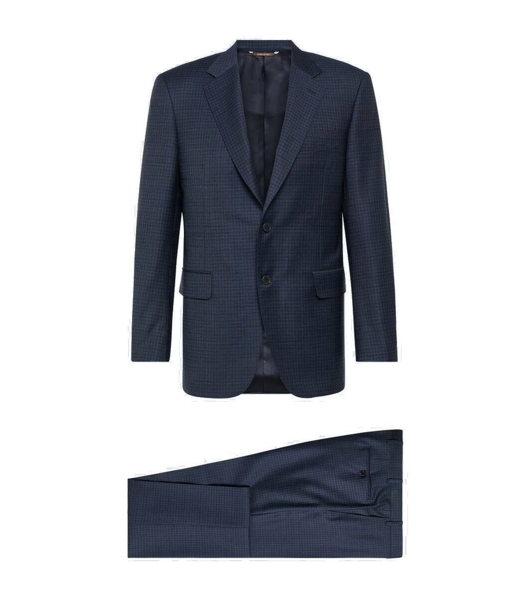 Canali Checked wool suit Canali