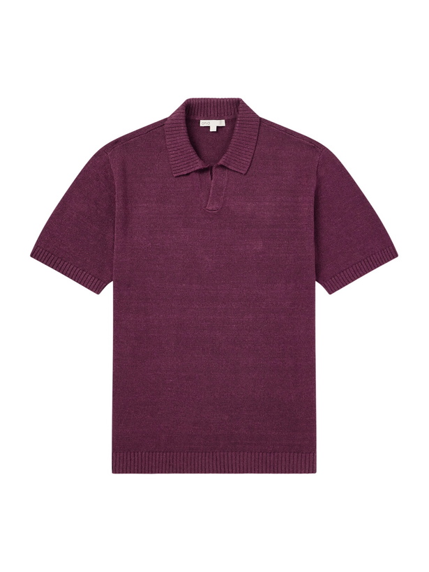 Photo: Onia - Linen, Silk and Cotton-Blend Polo Shirt - Purple