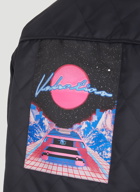 Neon Universe Quilted Jacket in Black