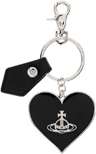 Vivienne Westwood Black Heart Orb Keychain