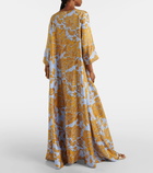 La DoubleJ Muumuu printed silk twill maxi dress