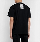 Vetements - Appliquéd Logo-Print Cotton-Jersey T-Shirt - Black