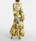 Dolce&Gabbana Floral tiered cotton maxi skirt