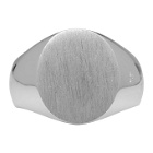 Tom Wood Silver Oval Satin Ring
