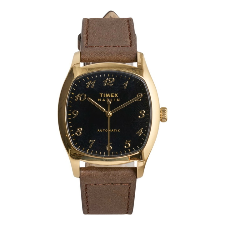 Photo: Timex Marlin Nantucket Automatic Watch in Gold/Brown