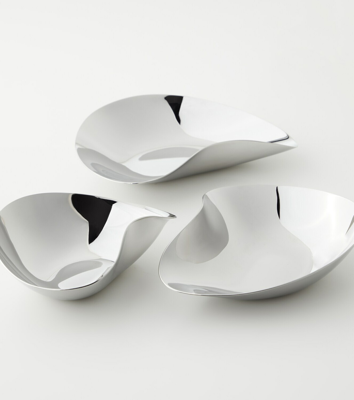 Georg Jensen Indulgence set of 3 stainless steel snack bowls by Helle Damkjær
