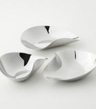 Georg Jensen Indulgence set of 3 stainless steel snack bowls by Helle Damkjær