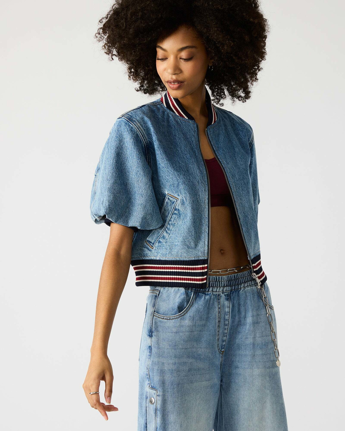Steve Madden Zamora Jacket in Blue