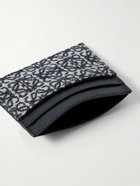 Loewe - Anagram Leather and Canvas-Jacquard Cardholder
