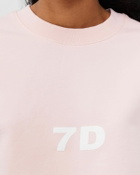 7 Days Active  Monday Cropped Crewneck Pink Sweatshirts