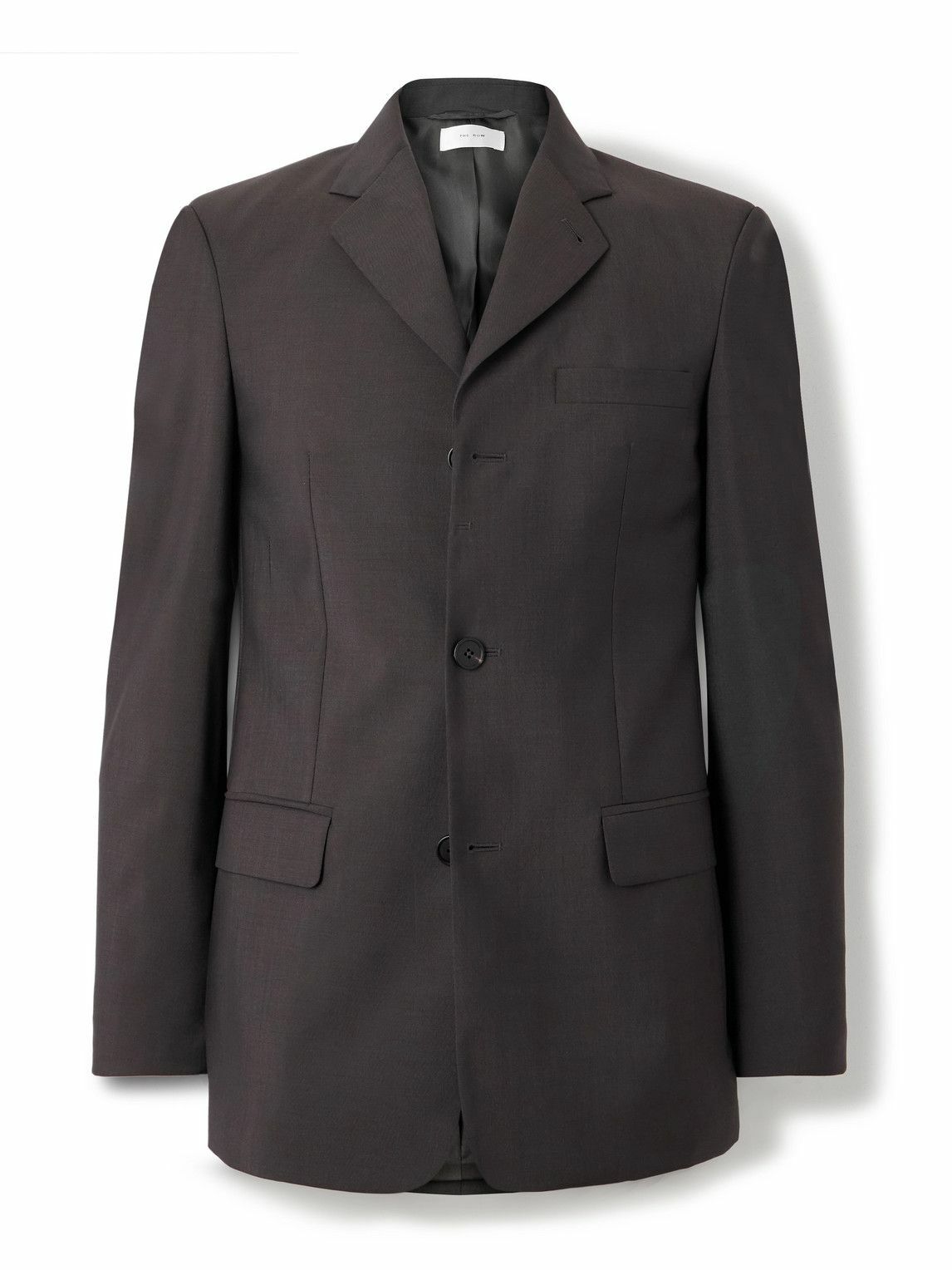 The Row - Sabriel Grain de Poudre Wool and Mohair-Blend Blazer - Brown