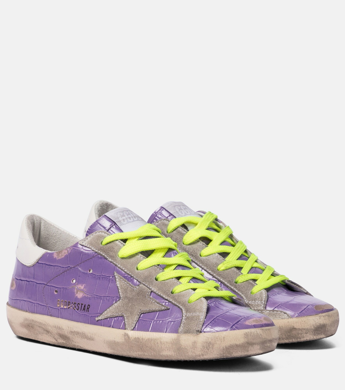 スニーカー GOLDEN  DELUXE BRAND Super-Star used-effect sneakers Golden Goose - Super-Star croc-effect leather sneakers